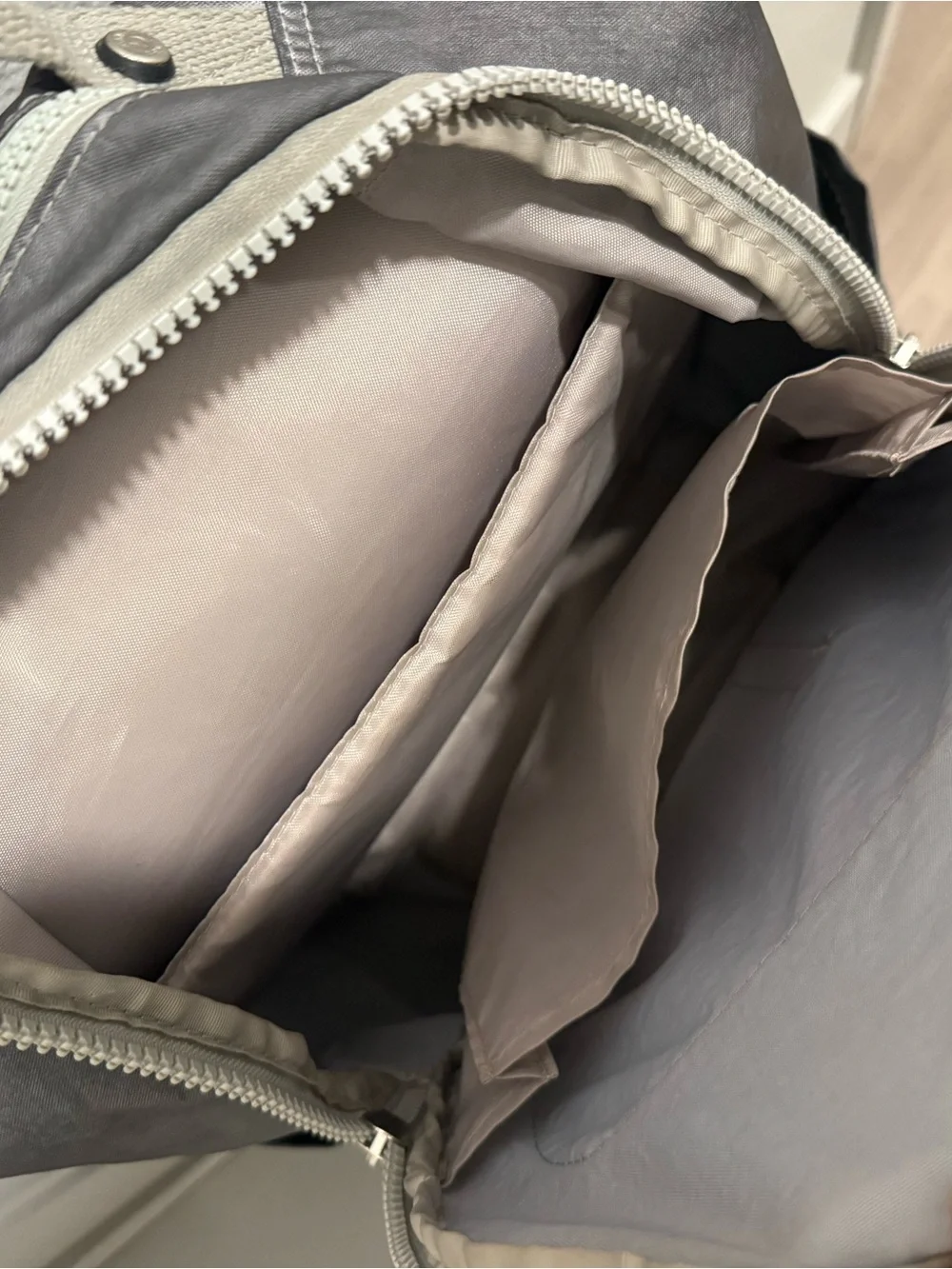 Kipling Shimmery Gray Everyday Backpack